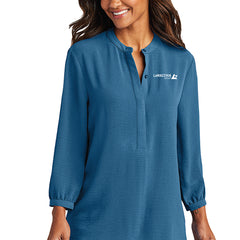 LaMacchia Port Authority Women's 3/4-Sleeve Textured Crepe Tunic