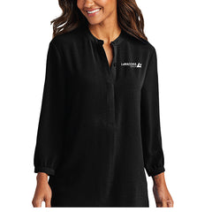 LaMacchia Port Authority Women's 3/4-Sleeve Textured Crepe Tunic