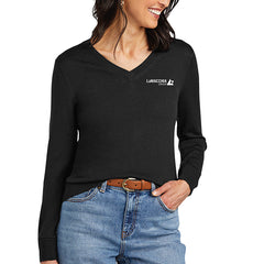LaMacchia Women's Brooks Brothers Washable Merino V-Neck Sweater