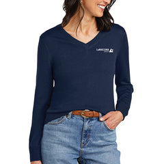LaMacchia Women's Brooks Brothers Washable Merino V-Neck Sweater
