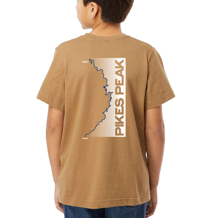 Pikes Peak - Track Map Slogan Youth Tee