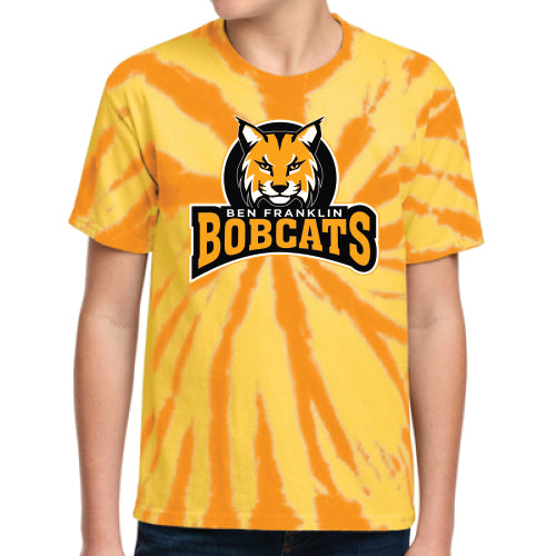 Bobcats Tie-Dye Logo Youth Tee
