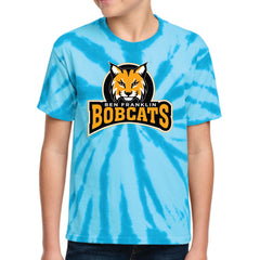 Bobcats Tie-Dye Logo Youth Tee