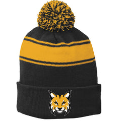 Bobcat Beanie - Stripe Pom Pom