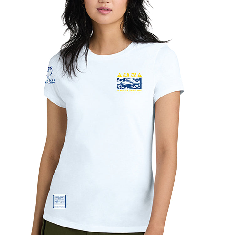 Heart of Racing Checker Badge Ladies Tee