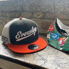 Eversley Floral Script Flat Bill Hat