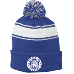 Jefferson Stripe Pom Pom Beanie