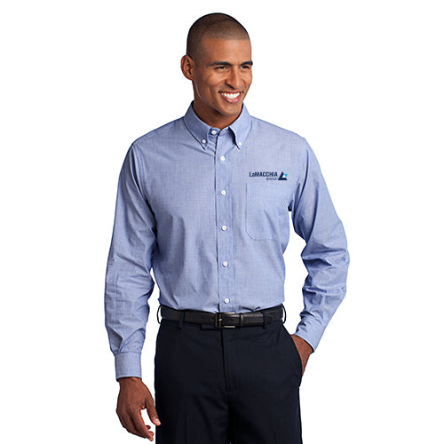 LaMacchia Men's Crosshatch Easy Care Button Down